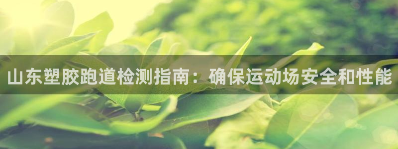 尊龙凯时网站不让提款：山东塑胶跑道检测指南：确保运动